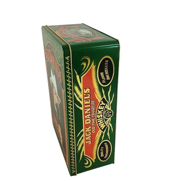 Jack Daniel's Storage Gift Box Tin Metal Hinged Lid Mansfield England 10.5" x 8" - Picture 4 of 10